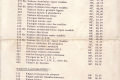 1961/62 - prix  en NF francais
